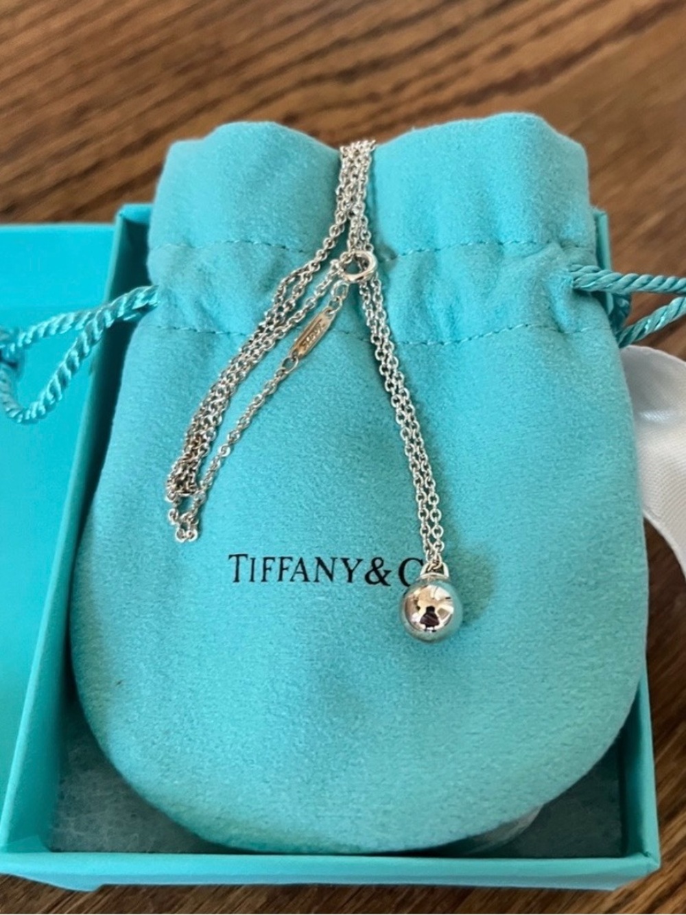 Tiffany and co silver mini hardwear necklace